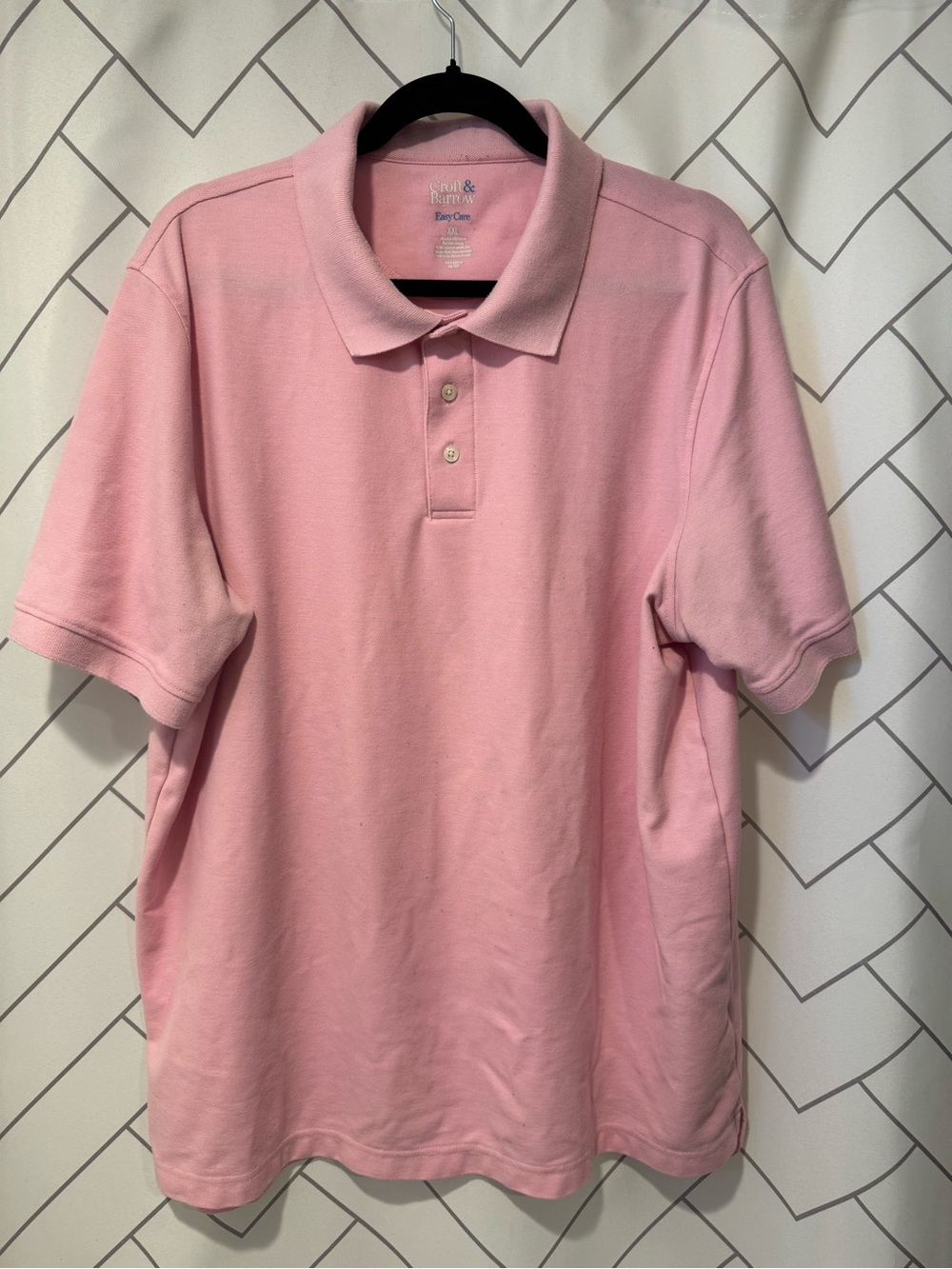 croft & barrow Pink Short-Sleeve Pique Polo